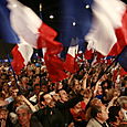 La foule "bleu-blanc-rouge" du Meeting de Nicolas Sarkozy à Marseille le 19 avril 2007