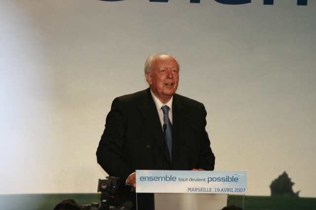 Discours de Jean-Claude GAUDIN au Meeting de Nicolas Sarkozy à Marseille le 19 avril 2007